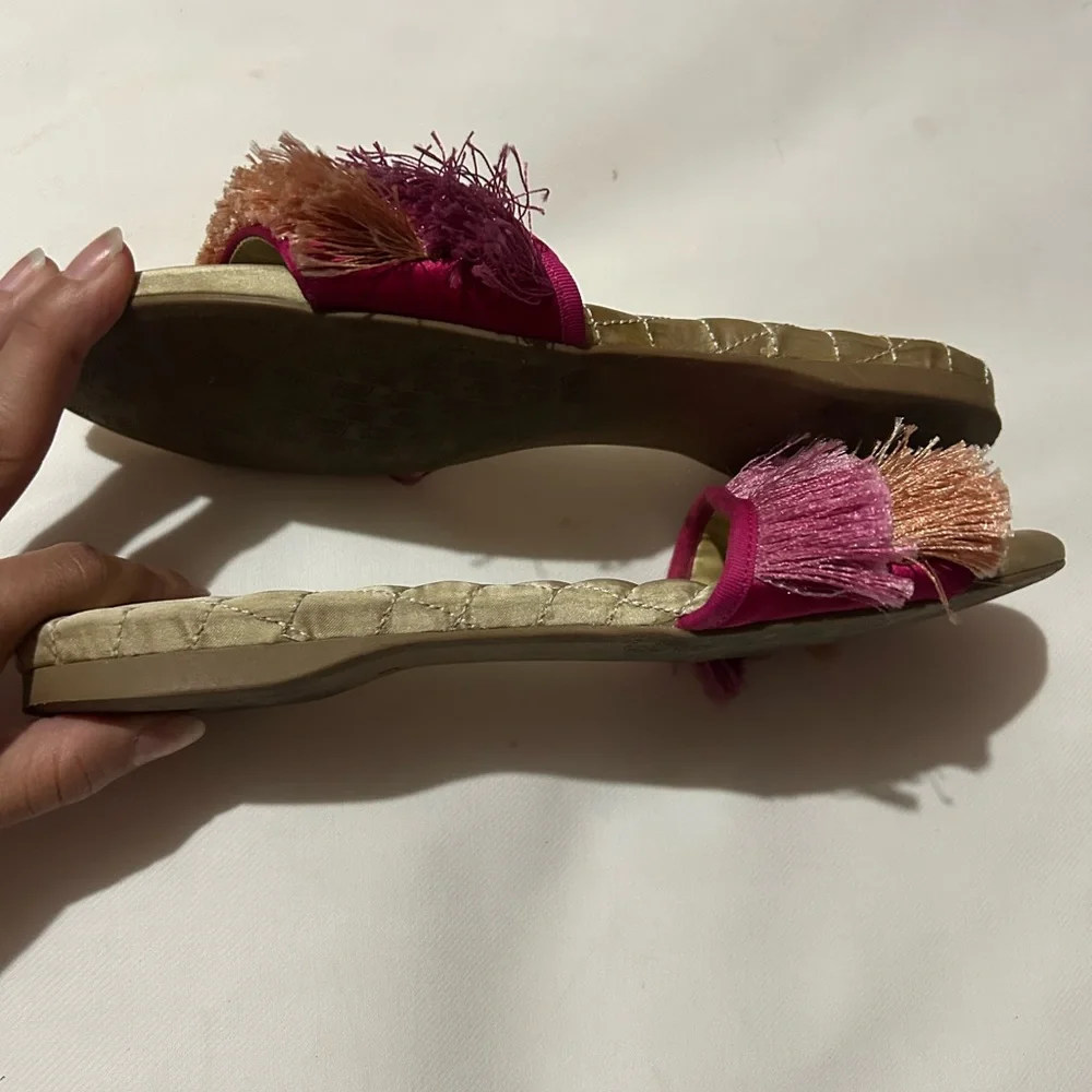 Birdies sparrow fringe sandal slides - Picture 8 of 9